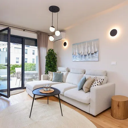Beachfront With Private Garage And Amazing Balcony With Seaview Apartment Split